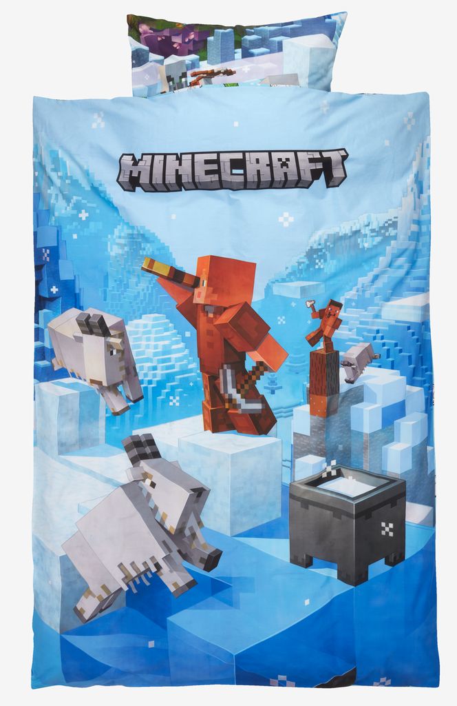 Duvet cover set MINECRAFT 2023 Single blue JYSK