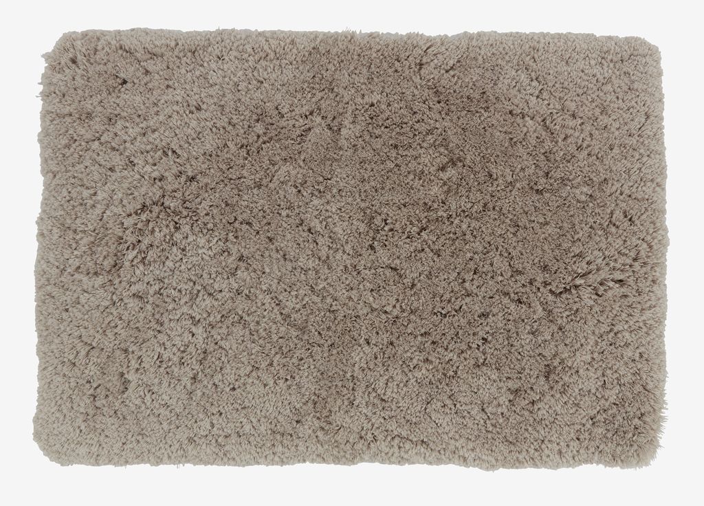 Bath mat SANDVIKEN 60x90cm beige microfibre JYSK