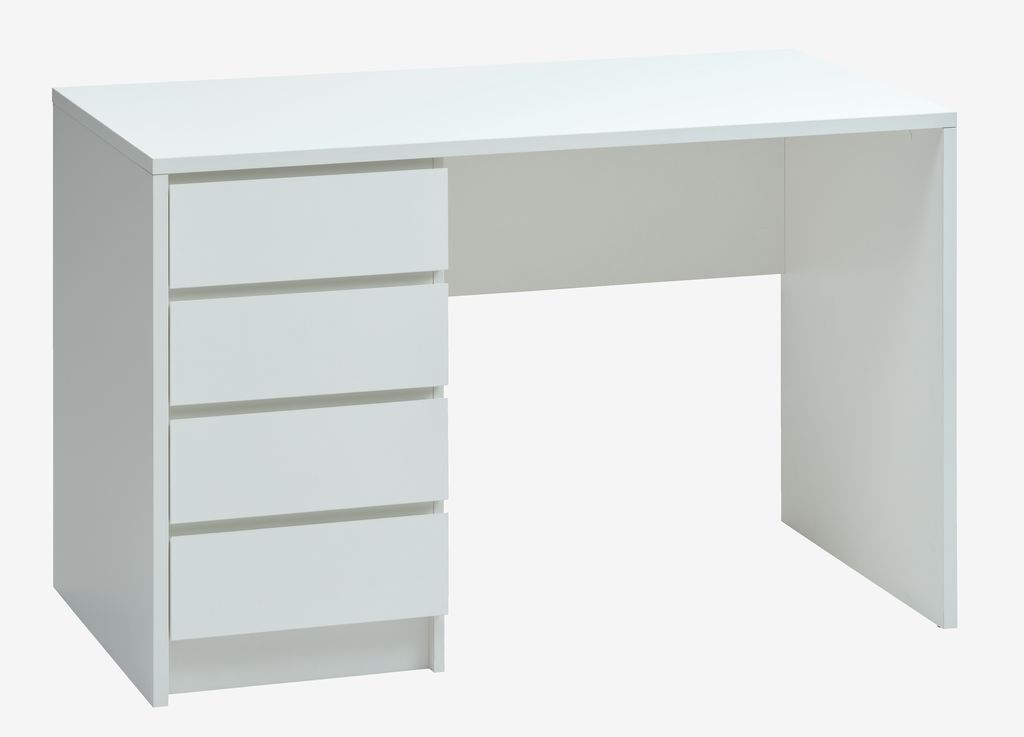 Desk LIMFJORDEN 60x120 4 drawers white JYSK