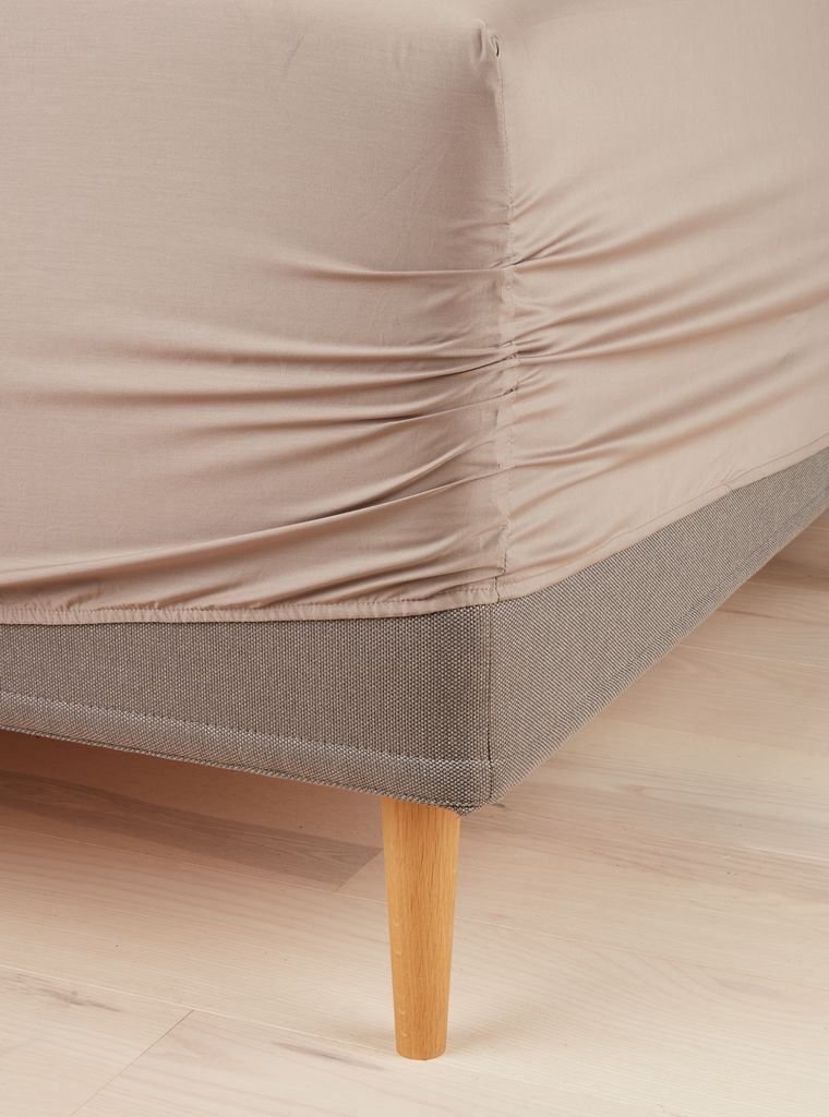 Fitted sheet VIVIAN Double dark sand JYSK