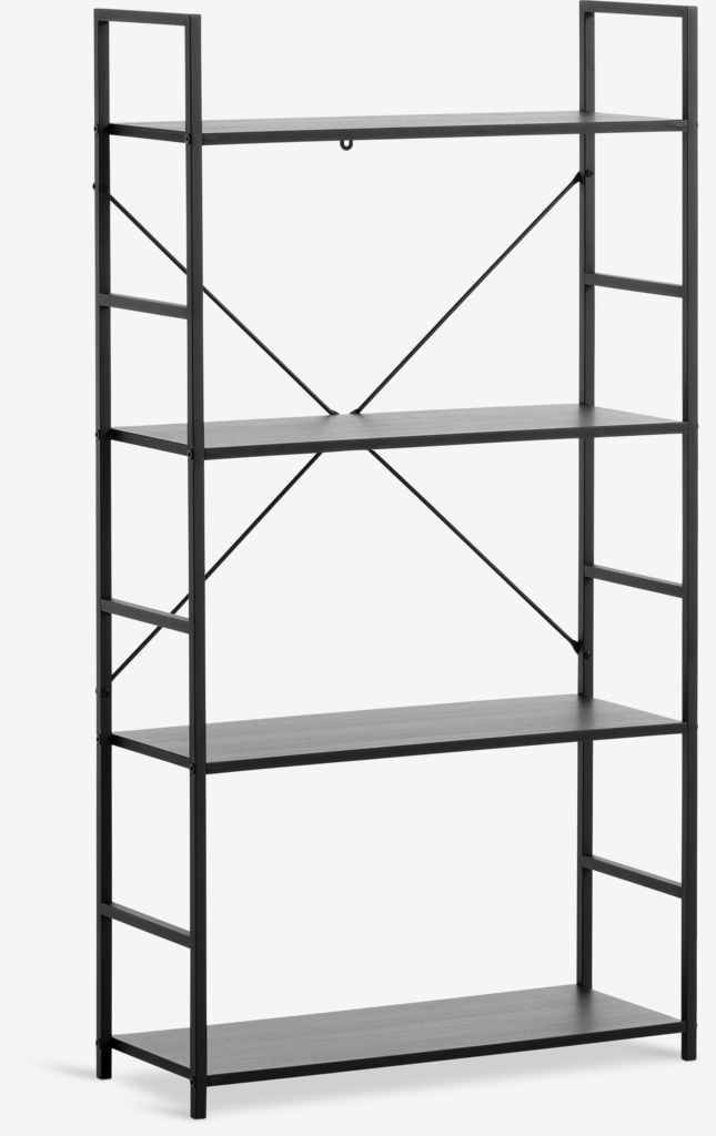 Shelving unit ASTRUP 4 shelves black JYSK