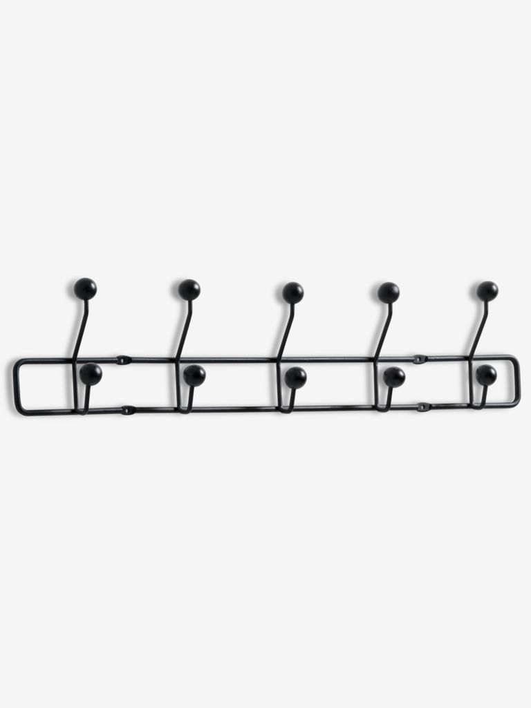 Coat rack GREVINGE 5+5 hooks black JYSK