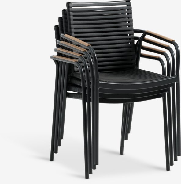 Stacking chair NABE black JYSK