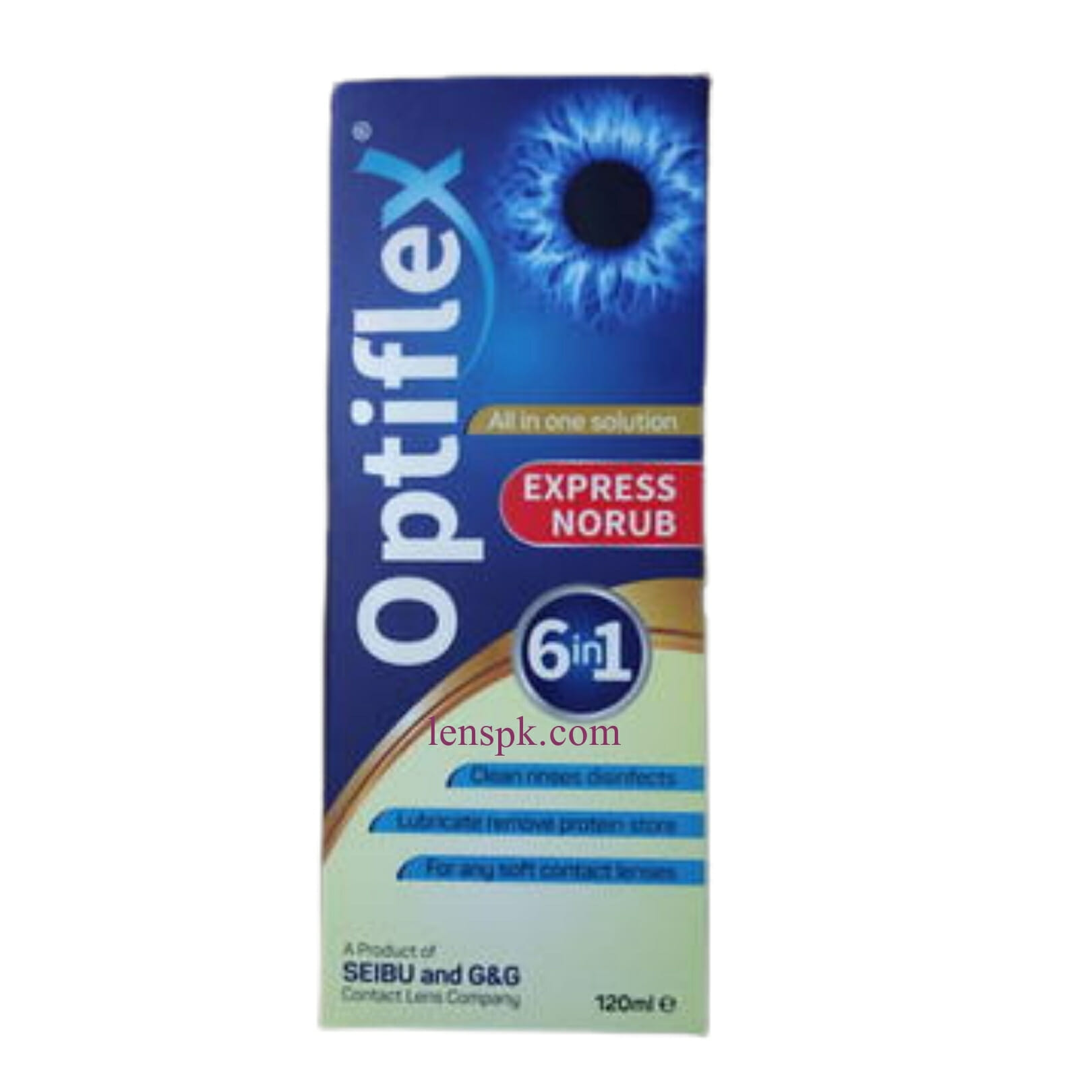 Optiflex Lens Solution 120ml Buy Contact Lenses in Pakistan Lenspk