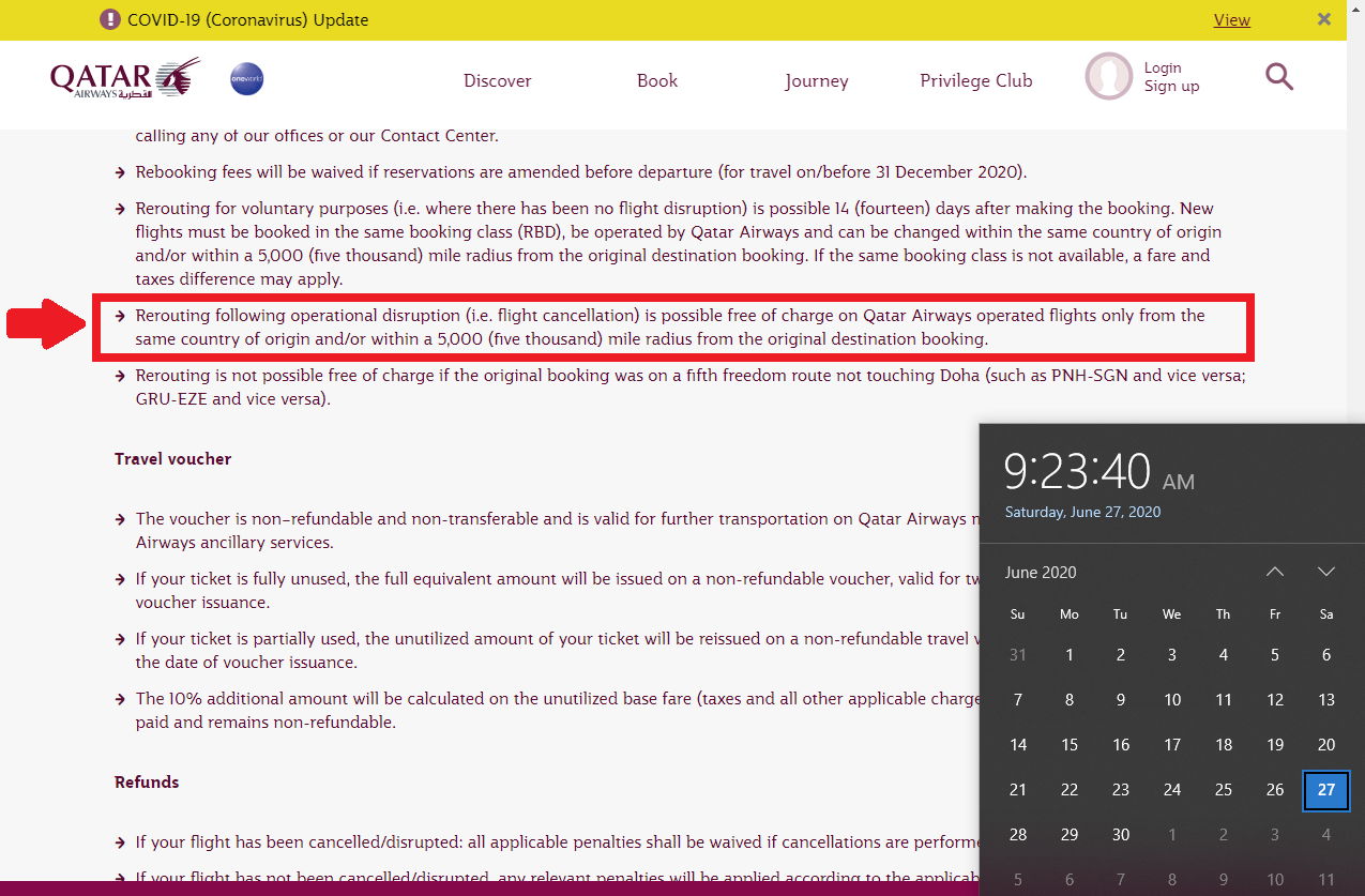 Qatar Airways Changes “Travel With Confidence” Terms After Ticket