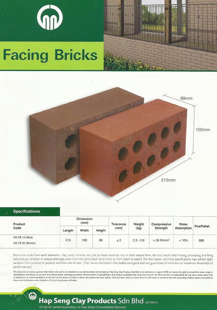 Brick Size Malaysia Clay Brick Supplier Malaysia Call/Whatsapp