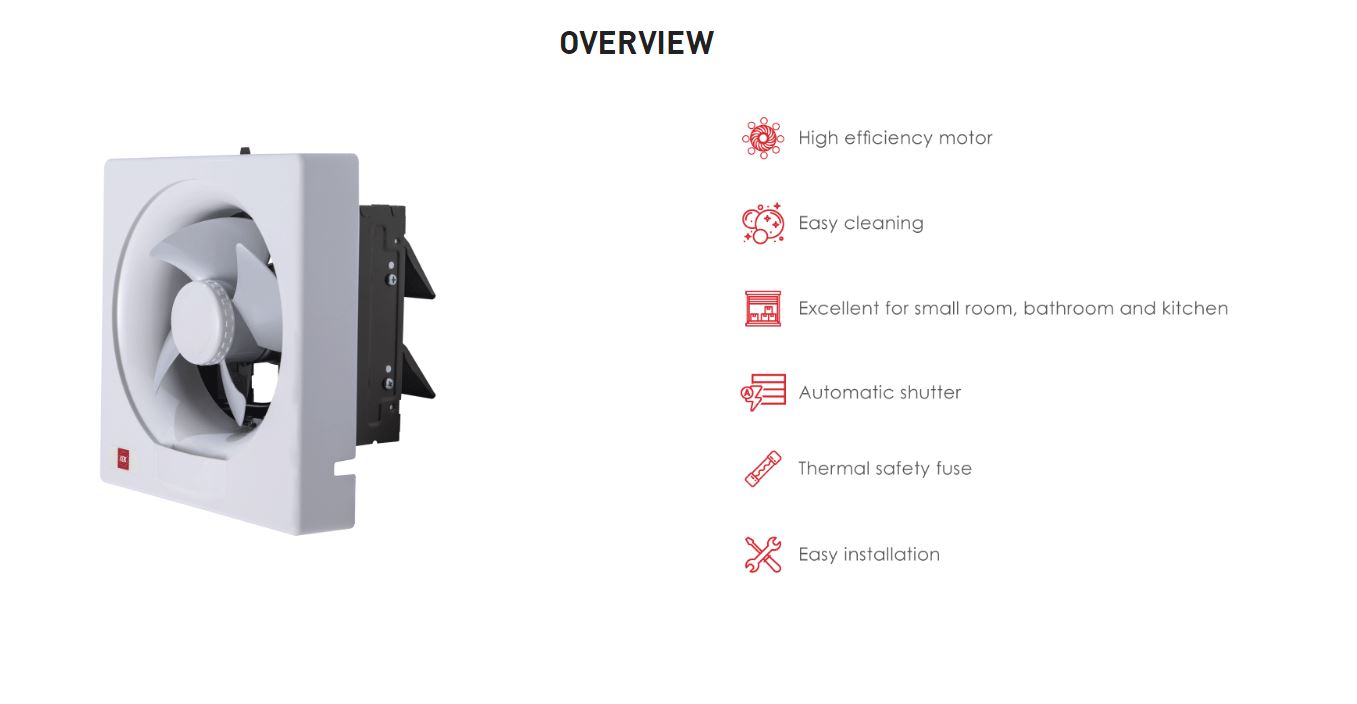 KDK 15AAQ1 6'' WALL MOUNT PROPELLER VENTILATOR EXHAUST FAN FANS EXHAUST