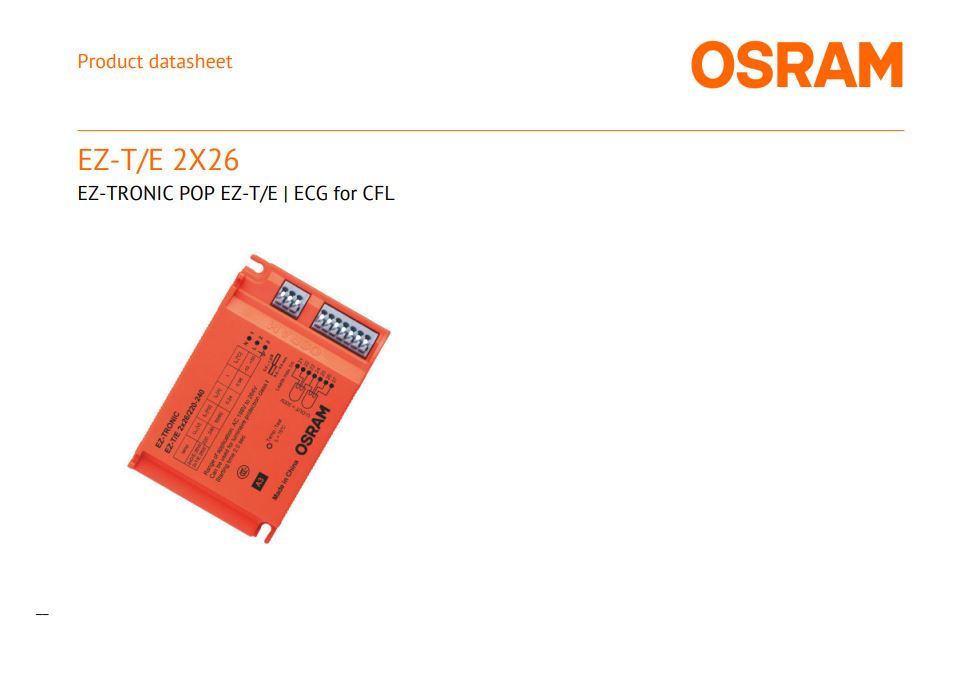 OSRAM EZT/E 2X26W 220240V ELECTRONIC BALLAST DRIVER Kuala Lumpur (KL
