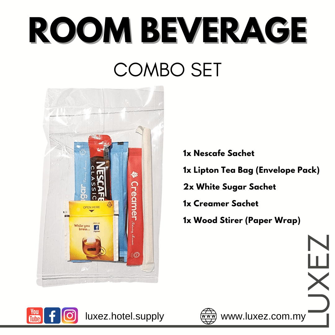 Hotel Room Beverage Combo Travel Set (Coffee+Tea+Sugar+Creamer+Stirrer) Selangor, Malaysia