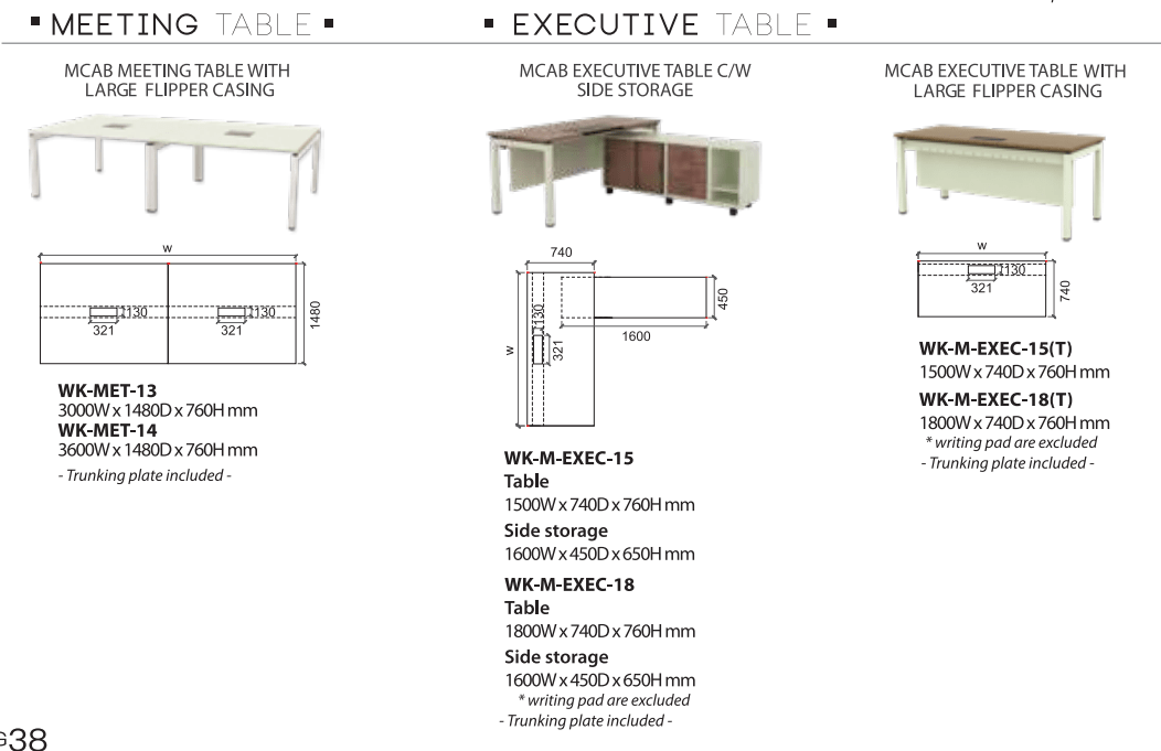 WKMLS18 MCAB SERIES OFFICE TABLE Malaysia, Melaka, Melaka Raya