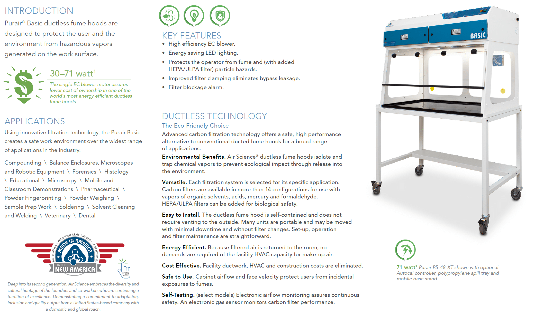 Purair Basic Ductless Fume Hoods Selangor, KL, Malaysia, Subang Jaya