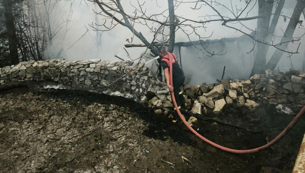 Kümesler yandı, 100 tavuk öldü