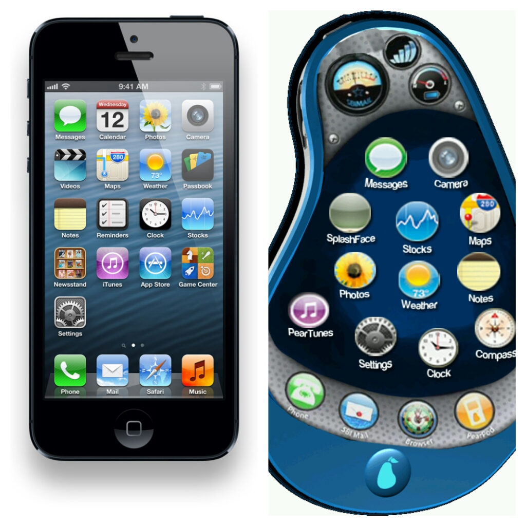 iphone 5 vs. pear phone pear phone is fake but still...