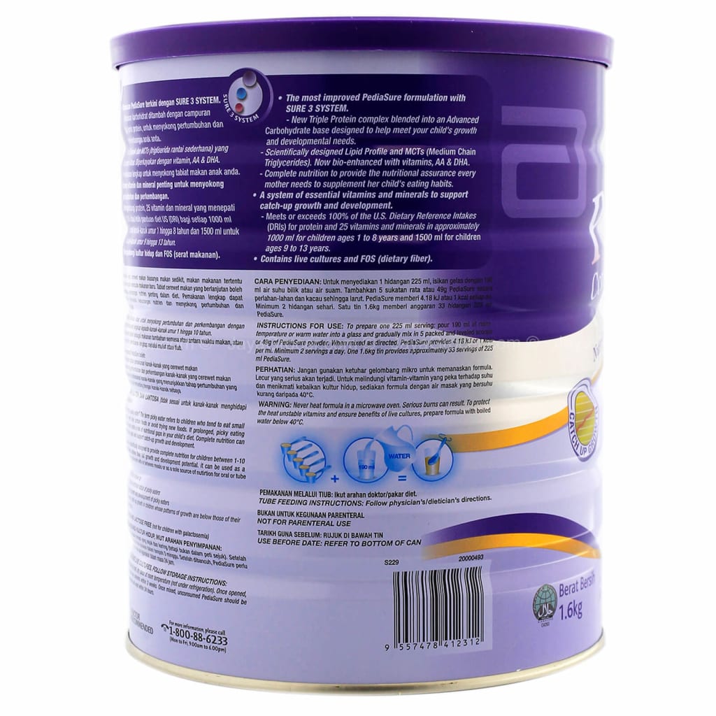 how to give pediasure with milk or can we give with water