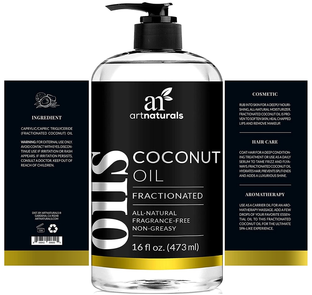 ARTNATURALS Premium Fractionated Coconut Oil (473ml) Harga