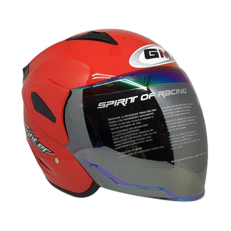GM Fighter Solid Helm Half Face Harga & Review / Ulasan