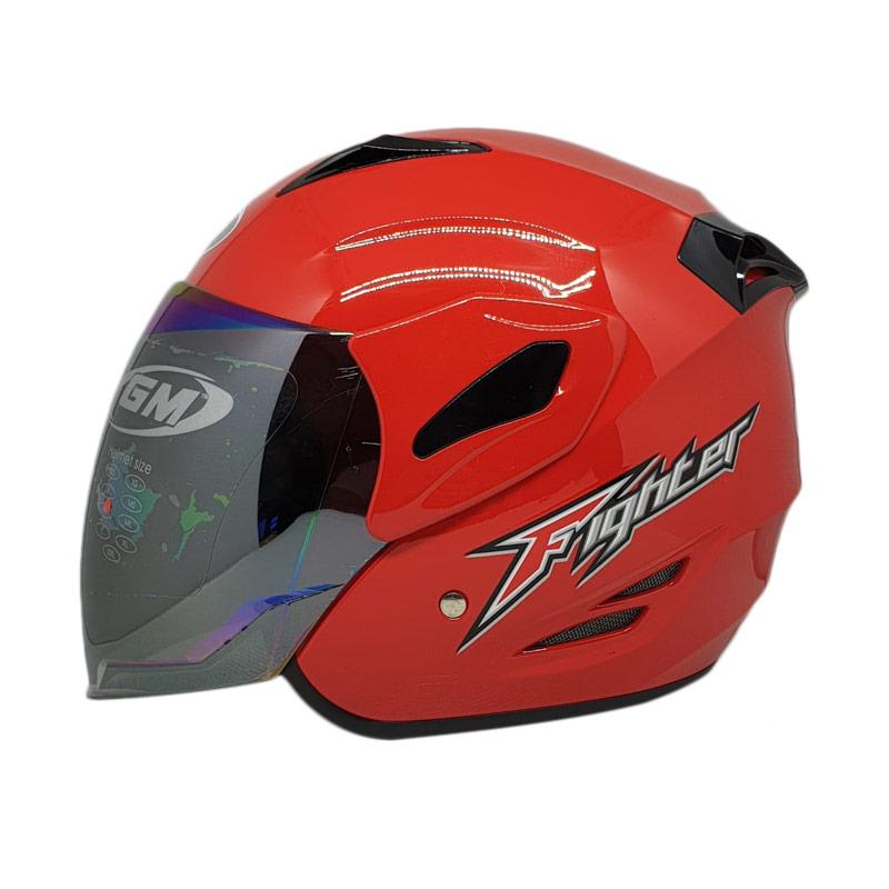 GM Fighter Solid Helm Half Face Harga & Review / Ulasan