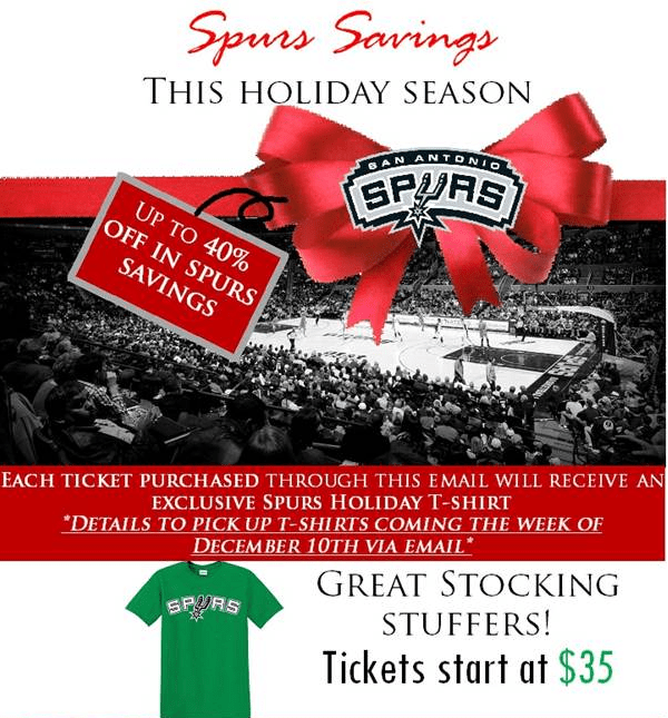 Buy Spurs vs Raptors Holiday tickets, come early and stay late