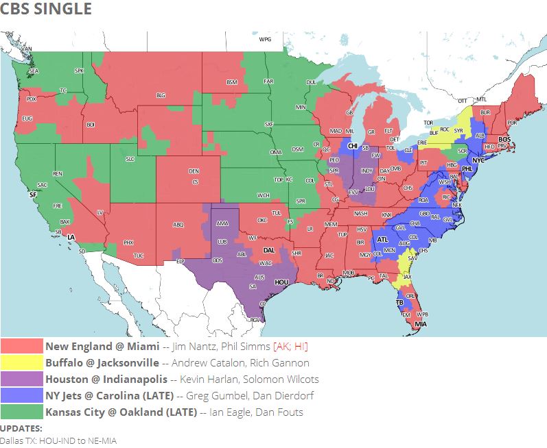 TV Coverage Map Cincinnati has Patriots and Dolphins Cincy Jungle