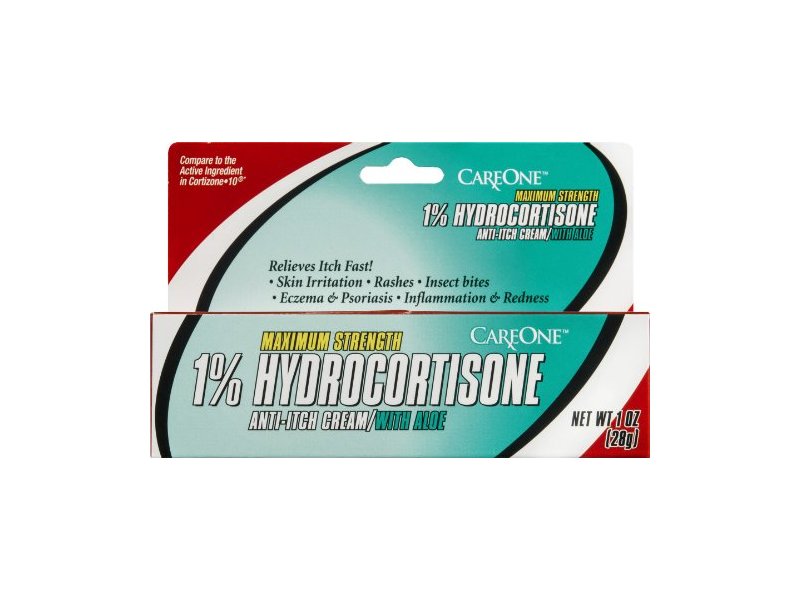 CareOne Maximum Strength 1 Hydrocortisone AntiItch Cream/with Aloe, 1