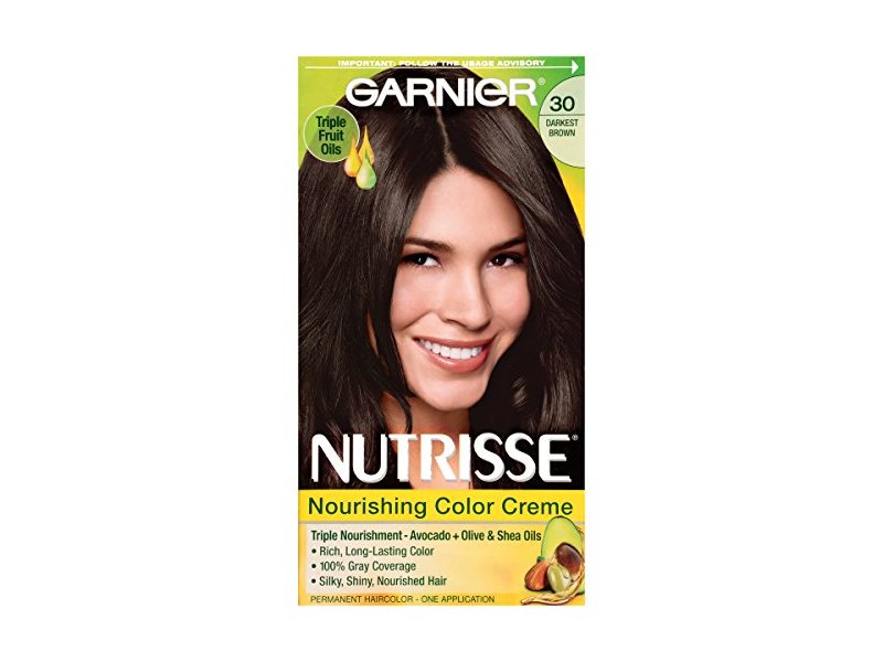Garnier Nutrisse Nourishing Hair Color Creme, 30 Darkest