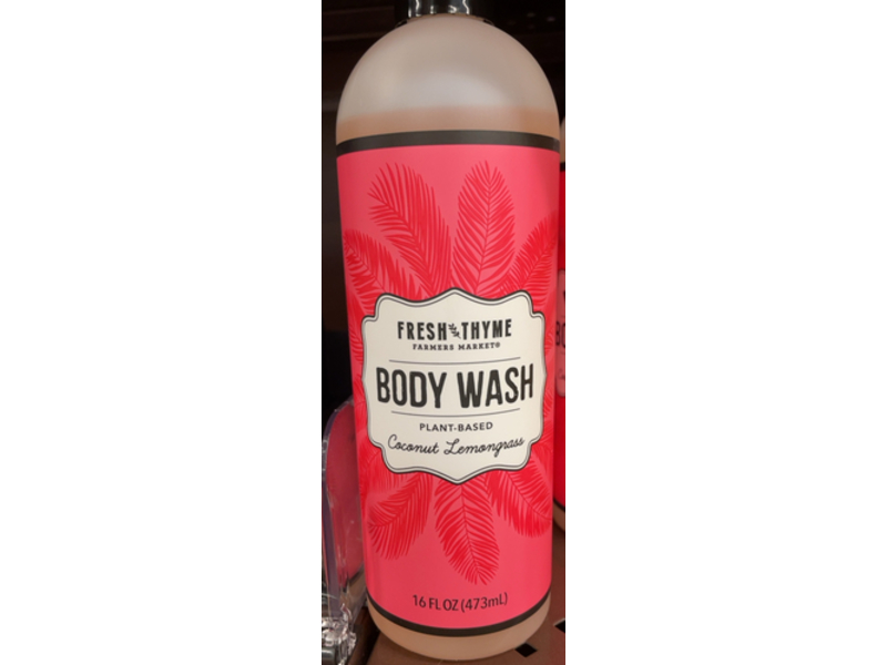 Fresh Thyme Body Wash, Coconut Lemongrass, 16 fl oz/473 mL Ingredients and Reviews