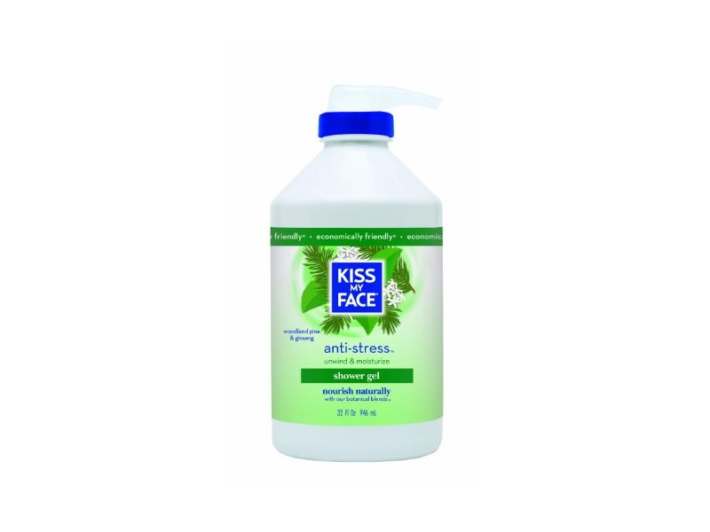 Kiss My Face Natural Shower Gel and Body Wash, AntiStress, 32 Ounce