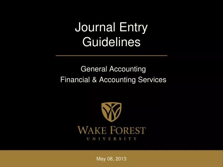 PPT Journal Entry Guidelines PowerPoint Presentation, free download