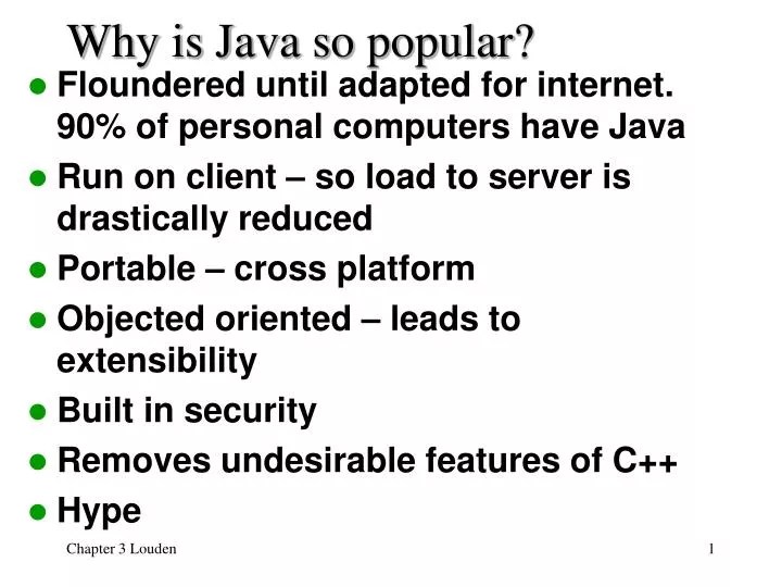 PPT Why is Java so popular? PowerPoint Presentation, free download ID1711789