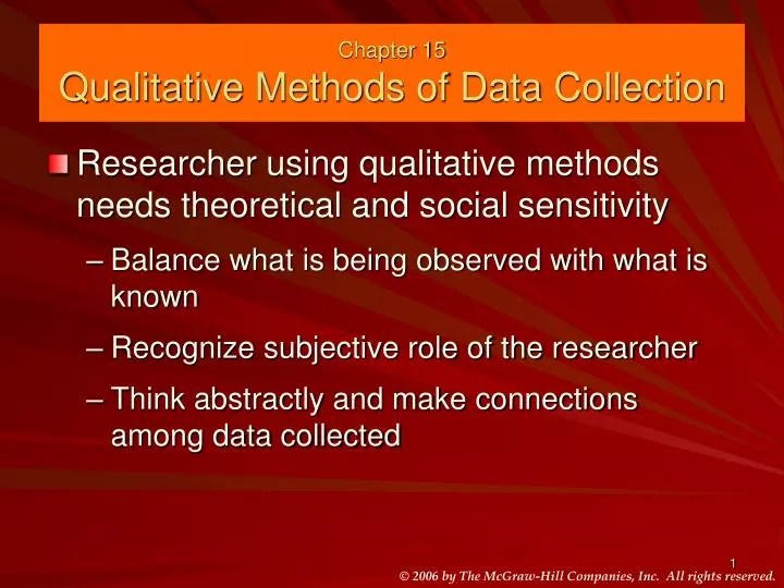 PPT Chapter 15 Qualitative Methods of Data Collection PowerPoint