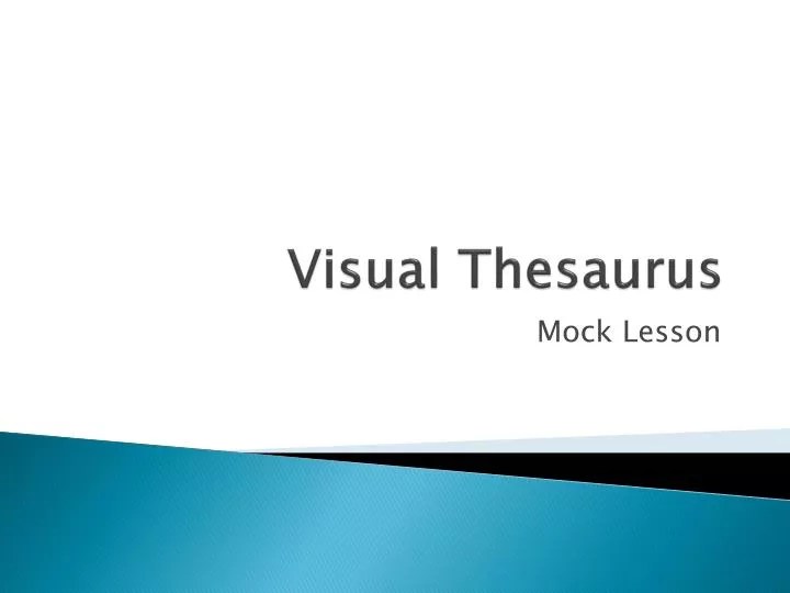 PPT Visual Thesaurus PowerPoint Presentation, free download ID1839721