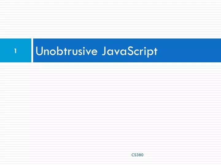 PPT Unobtrusive JavaScript PowerPoint Presentation, free download