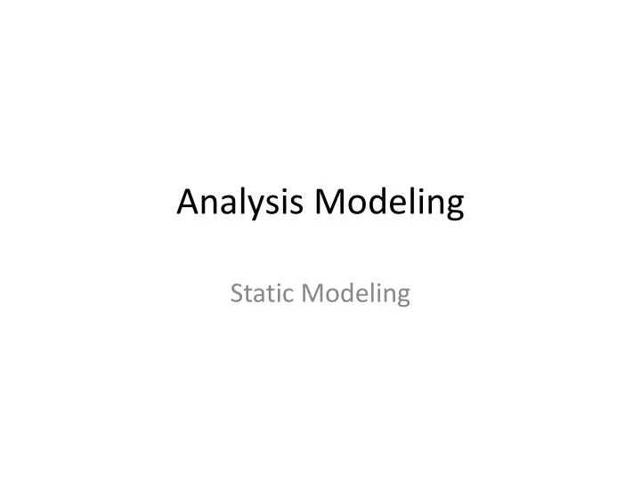 PPT Analysis Modeling PowerPoint Presentation, free download ID1997211