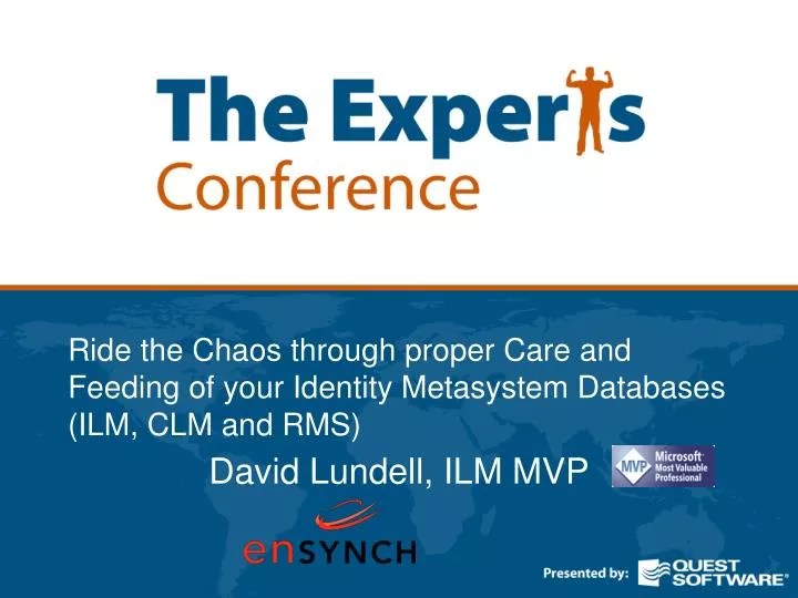 PPT David Lundell, ILM MVP PowerPoint Presentation, free download