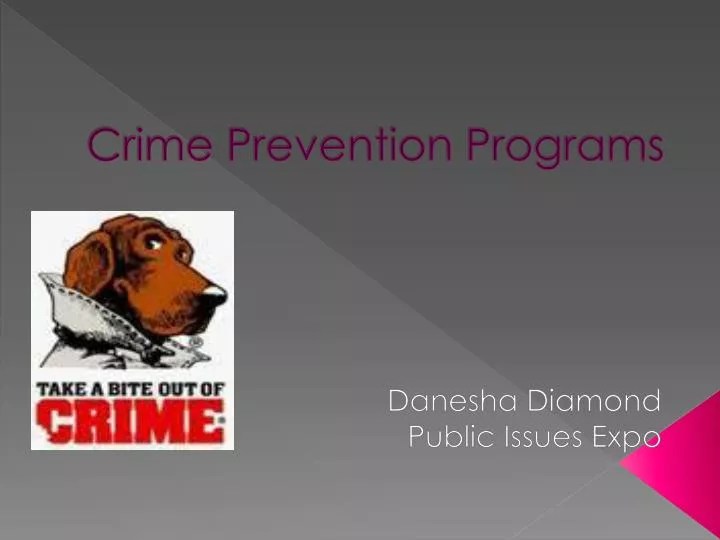 PPT Crime Prevention Programs PowerPoint Presentation, free download