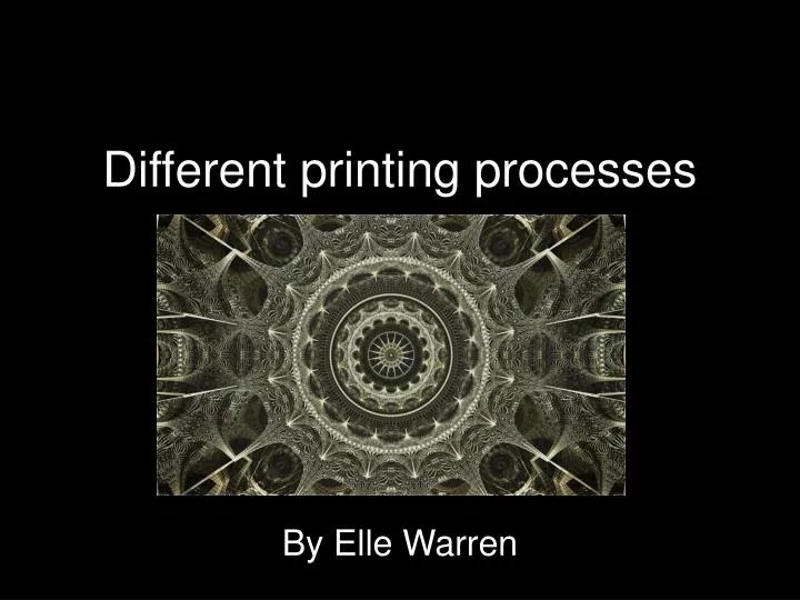 PPT Different printing processes PowerPoint Presentation, free