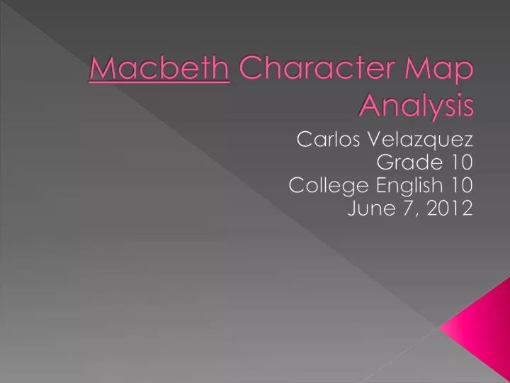 PPT Macbeth Character Map Analysis PowerPoint Presentation, free