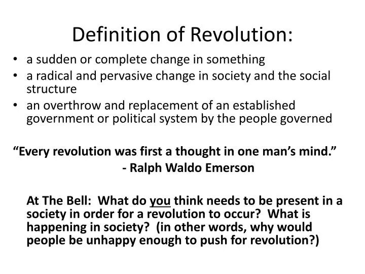 PPT Definition of Revolution PowerPoint Presentation, free download