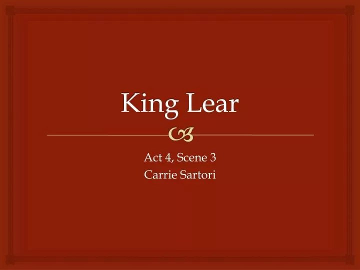 PPT King Lear PowerPoint Presentation, free download ID2205870