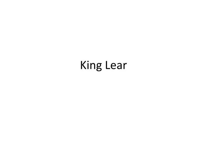 PPT King Lear PowerPoint Presentation, free download ID2271619
