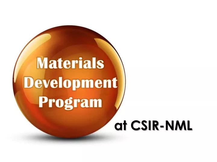 PPT Materials Development Program PowerPoint Presentation, free