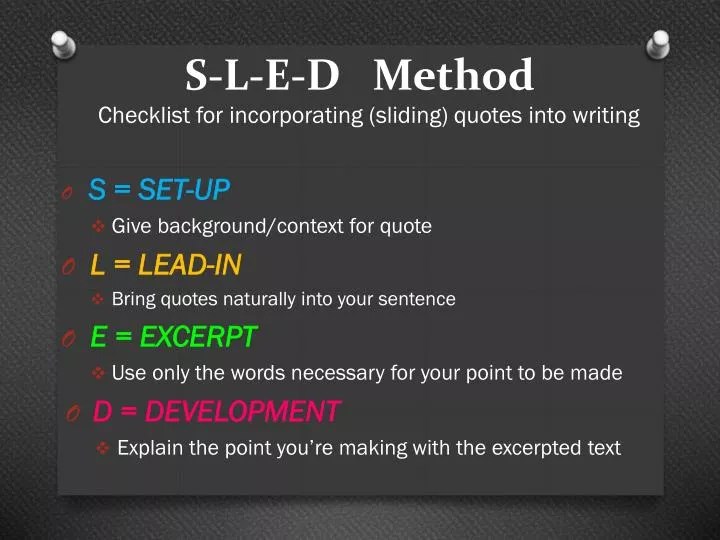 PPT SLED Method PowerPoint Presentation, free download ID2347406