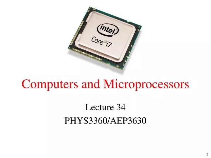 PPT Computers and Microprocessors PowerPoint Presentation, free