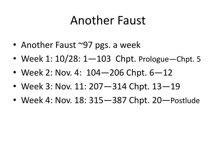 PPT Another Faust PowerPoint Presentation, free download ID2606509