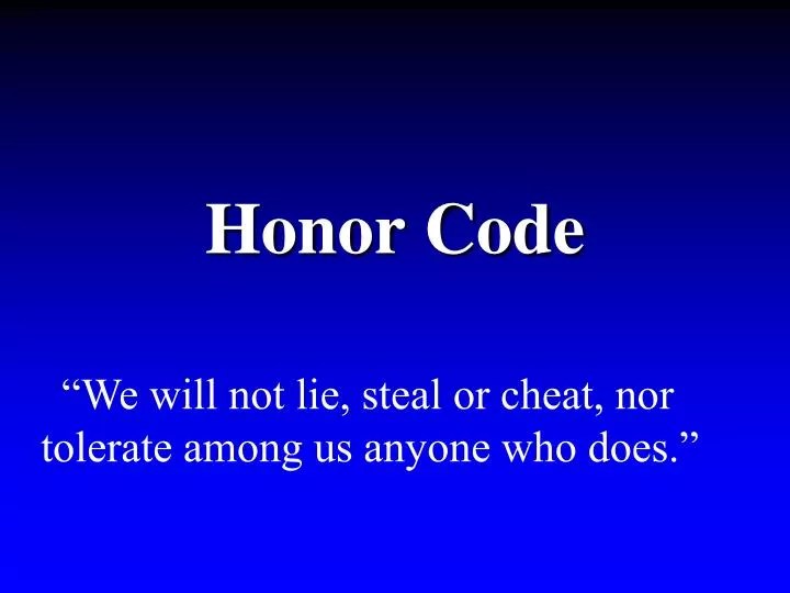 PPT Honor Code PowerPoint Presentation, free download ID2612786