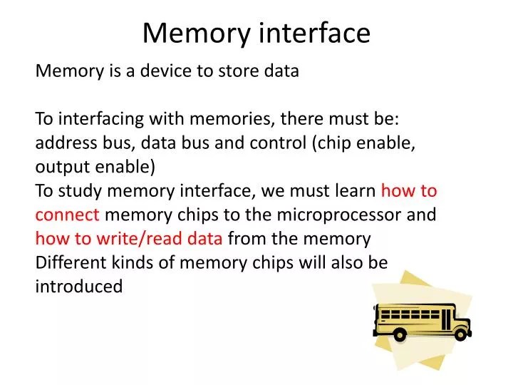 PPT Memory interface PowerPoint Presentation, free download ID2654224
