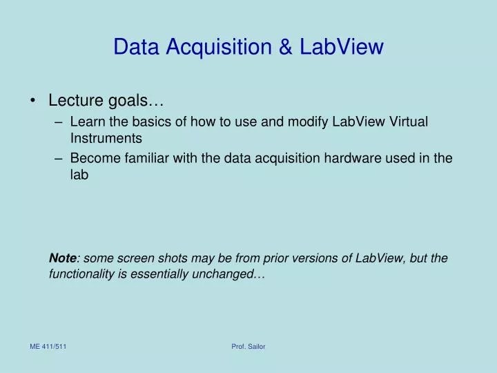 PPT Data Acquisition & LabView PowerPoint Presentation, free download