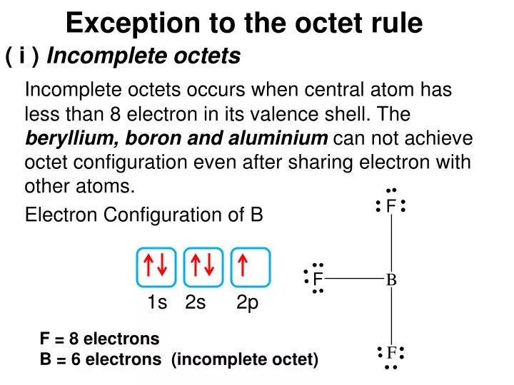 PPT Exception to the octet rule PowerPoint Presentation, free
