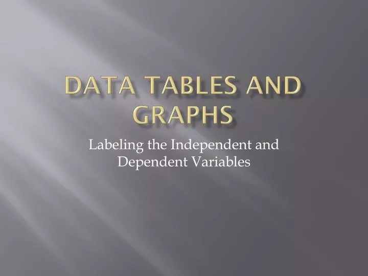 PPT Data Tables and Graphs PowerPoint Presentation, free download