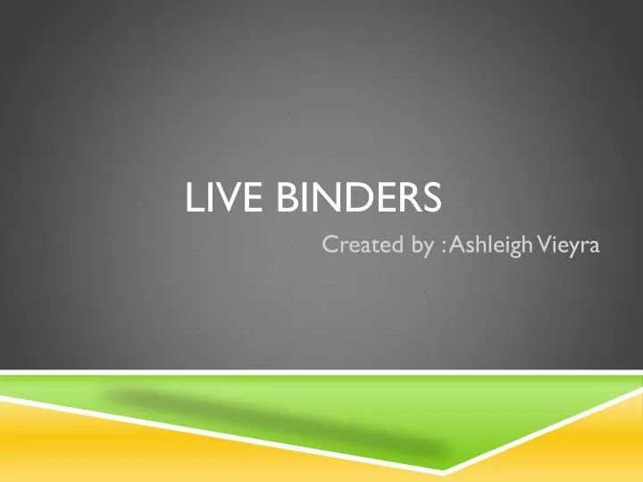 PPT Live Binders PowerPoint Presentation, free download ID2829413